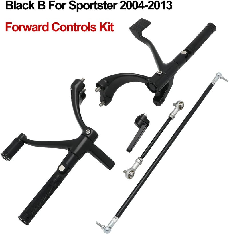 FENGREN Motorcycle Footrests Forward Controls Complete Kit Pegs Levers Linkages for Harley 2004-2013 Sportster XL 883 1200 Forty Eight XL883 XL1200 - Image 5
